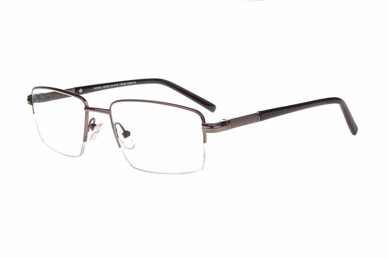 Visual Eyes Glasses GUN / Frame Only / Clear Michael Adams 614 Titanium