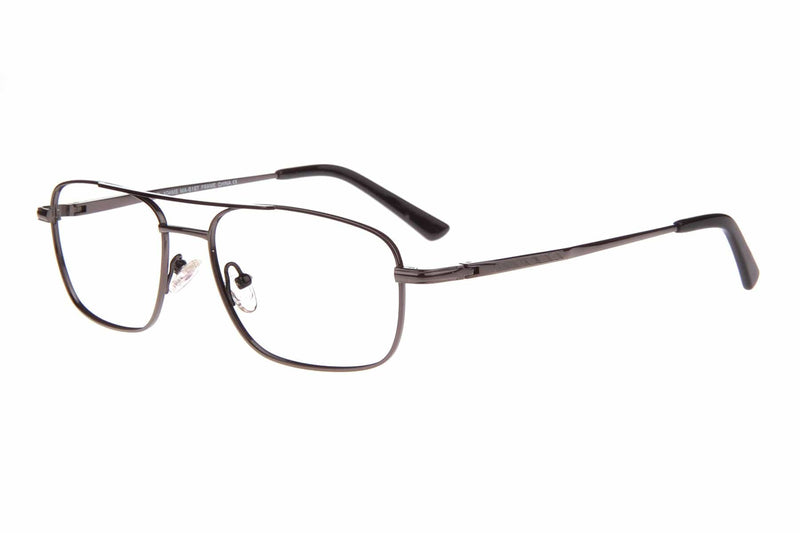 Visual Eyes Glasses GUN / Frame Only / Clear Michael Adams 616 Titanium