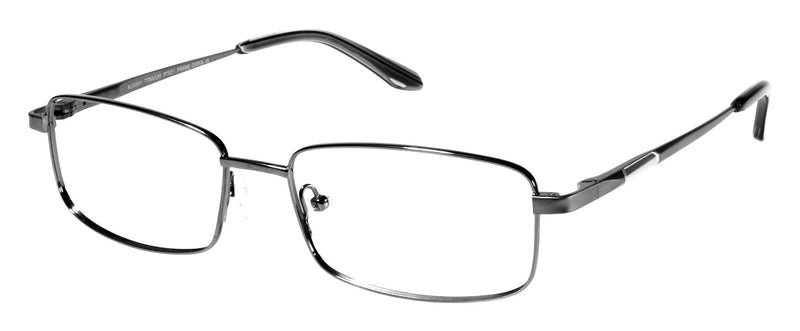 Visual Eyes Glasses GUNMETAL / Frame Only / Clear Runway Titanium 801