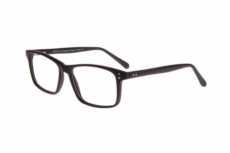 Visual Eyes Glasses MATT-BLACK / Frame Only / Clear Horizon Rudder