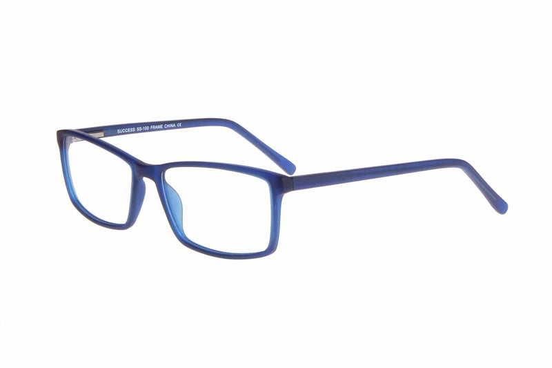 Visual Eyes Glasses MATT-BLUE / Frame Only / Clear Success 100