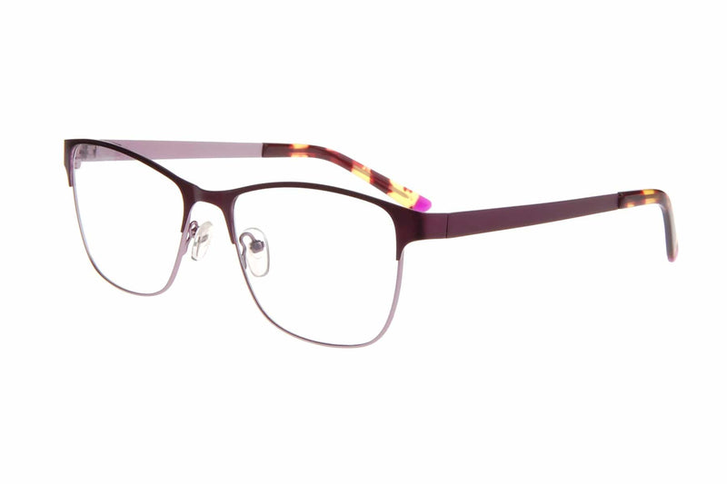 Visual Eyes Glasses MATT PURPLE / Frame Only / Frame Only CHIC APRIL MATT BLACK