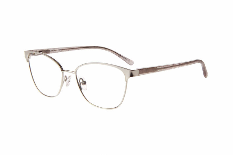 Visual Eyes Glasses MATT-SILVER / Frame Only / Clear Mia Rae Destiny