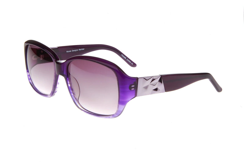 Visual Eyes Glasses PLUM-FADE / Frame Only / Clear Nicole Designs Maribel