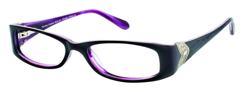 Visual Eyes Glasses PLUM / Frame Only / Clear Runway Couture 201