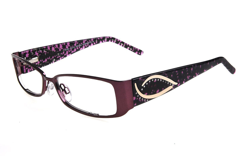 Visual Eyes Glasses PLUM / Frame Only / Clear Runway Couture 266