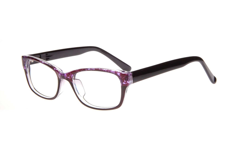 Visual Eyes Glasses PURPLE-BLACK / Frame Only / Clear Success 83