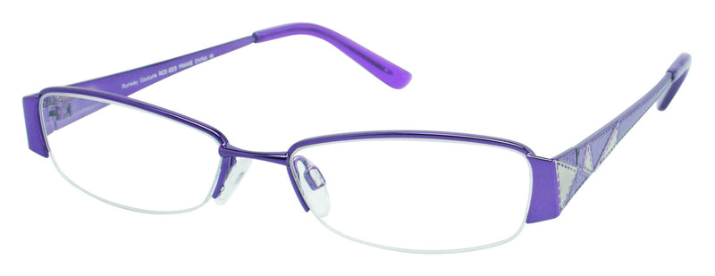 Visual Eyes Glasses PURPLE / Frame Only / Clear Runway Couture 223