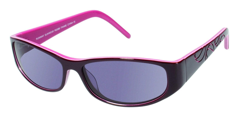 Visual Eyes Glasses PURPLE / Frame Only / Clear Runway Sunwear 586