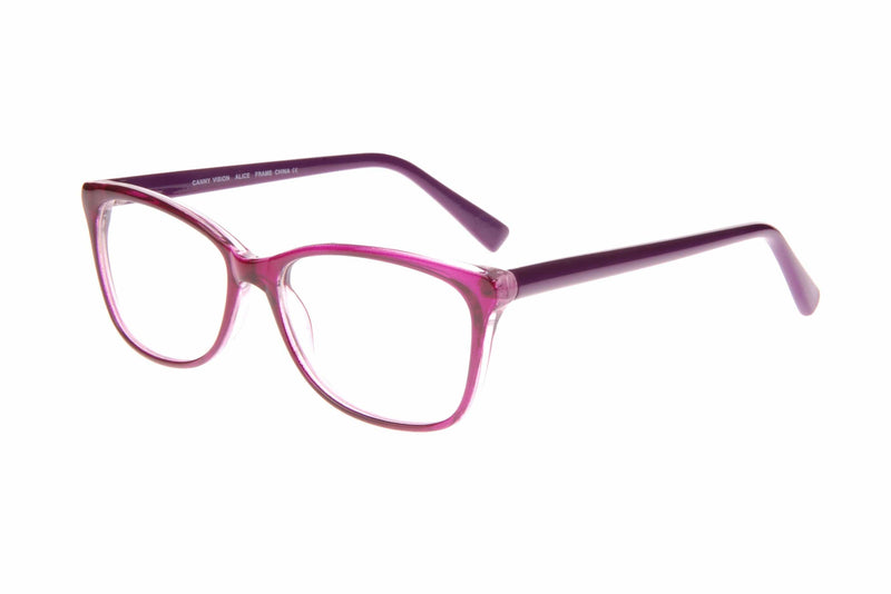 Visual Eyes Glasses PURPLE / Frame Only / Frame Only CANNY VISION ALICE BLACK