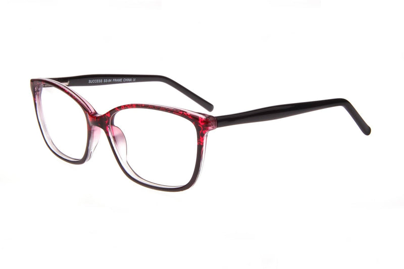 Visual Eyes Glasses RED-BLACK / Frame Only / Clear Success 94