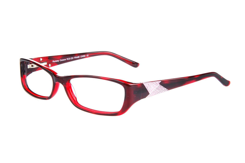 Visual Eyes Glasses RED / Frame Only / Clear Runway Couture 233