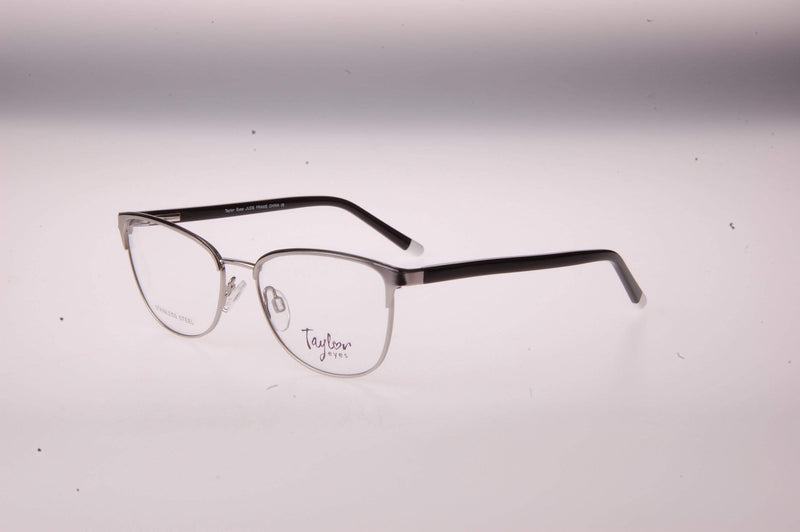 Visual Eyes Glasses SILVER-BLACK / Frame Only / Clear Taylor Jude