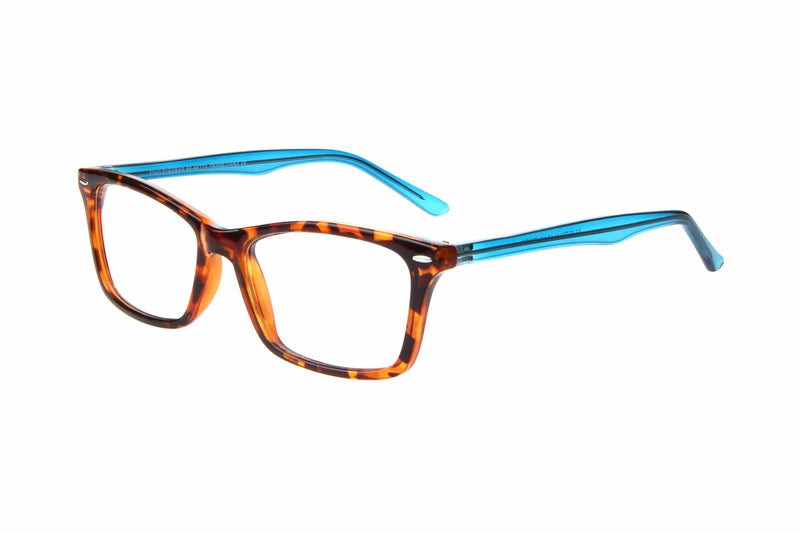 Visual Eyes Glasses TORTOISE-BLUE / Frame Only / Clear Envy Betty 2