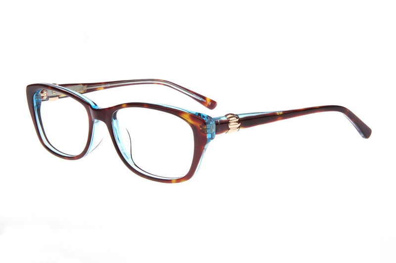 Visual Eyes Glasses TORTOISE-BLUE / Frame Only / Clear Gisselle Grace