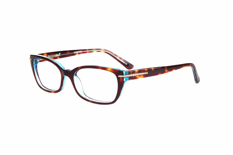 Visual Eyes Glasses TORTOISE-BLUE / Frame Only / Clear Gisselle Vanessa