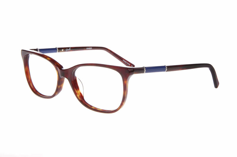 Visual Eyes Glasses TORTOISE-DARKBLUE / Frame Only / Clear Gisselle Ginger