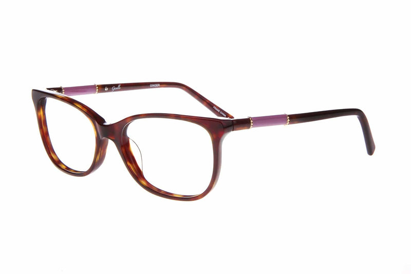 Visual Eyes Glasses TORTOISE-DARKPURPLE / Frame Only / Clear Gisselle Ginger 2