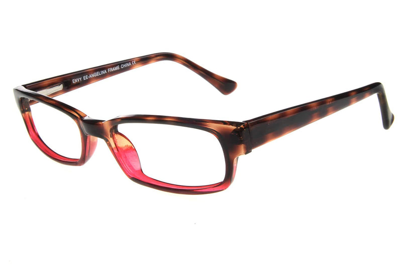 Visual Eyes Glasses TORTOISE-RED / Frame Only / Clear Envy Angelina