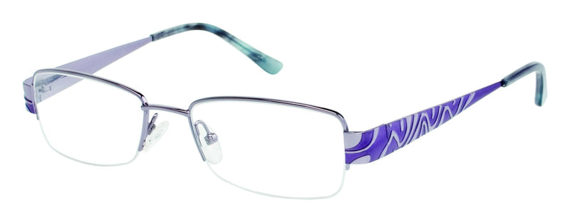 Visual Eyes Glasses VIOLET / Frame Only / Clear Runway Titanium 806