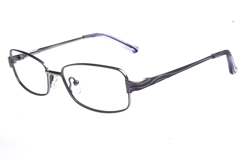 Visual Eyes Glasses VIOLET / Frame Only / Clear Runway Titanium 811