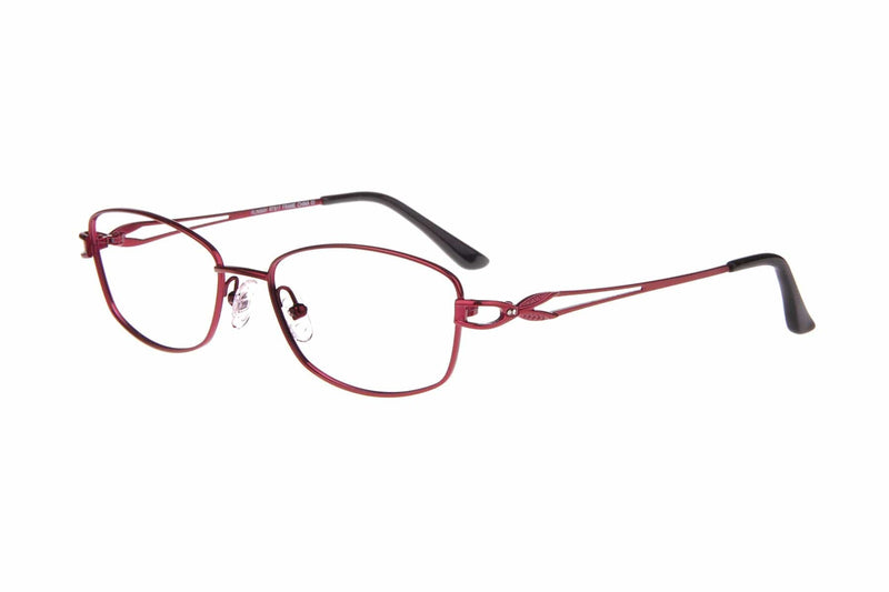 Visual Eyes Glasses WINE / Frame Only / Clear Runway Titanium 817