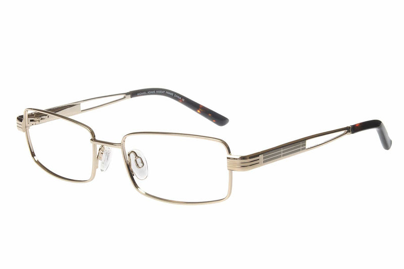 Visual Eyes Glasses YELLOW-GOLD / Frame Only / Clear Michael Adams 604 Titanium