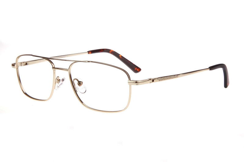 Visual Eyes Glasses YELLOW-GOLD / Frame Only / Clear Michael Adams 616 Titanium