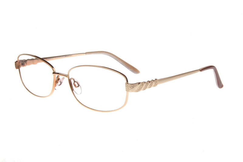 Visual Eyes Glasses YELLOW-GOLD / Frame Only / Clear Runway Titanium 819